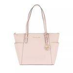 MICHAEL Michael Kors Womens Jet Set Leather Shopper Tote Handbag Pink Large