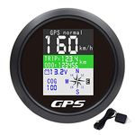 KAOLALI GPS Speedometer 85mm Boat GPS Speedometer Odometer Speed Gauge Meter Waterproof Digital MPH Knots Km/h Adjustable for Marine Car Truck Motorcycle 9-32V