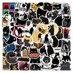 100pcs Black Cat Sticker Cute Cool Animal Sticker for Water Bottles Laptop Skateboard Phone Case Scrapbook Guitar Luggage,Vinyl Waterproof Decal for Boys Girls Teens