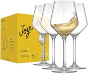 JoyJolt Layla White Wine Glasses, S
