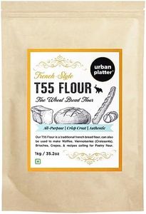 Urban Platter French T55 Fine Wheat Bread Flour, 1Kg / 35.2oz [Farine Francaise De Ble]