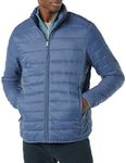 Amazon Essentials Men's Lightweight Water-Resistant Packable Puffer Jacket, Indigo Blue, Small