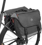 Bike Panniers, Waterproof Panniers Bike Bags for Rear Rack 25L-35L Expandable – Large Bicycle Saddle Bag with Reflective Strips, Double Panniers Storage Cargo Bag for Cycling Traveling Commuting