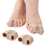 BIKBOK 2pcs Bunion Correctors For Women Men Big Toe, Bunion Toe Separators With 2 Loops For Feet, Effective Toe Separators To Correct Your Toes(2PCS Small)