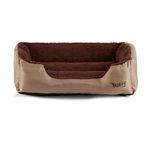 Bunty Deluxe Dog Bed - Small to XXL Calming Washable Dog Bed - Non-Slip Base, Raised Walls, Fleece Lined Interior, Plush Cushioning, Insulates & Retains Heat - Medium, Cream