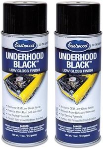 Eastwood Underhood Acrylic Black Semi Gloss Lacquer Paint 11oz | Automotive Spray Paint for OEM Finish | Rust & Corrosion Protection Car Spray Paint | 2 Pack