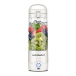 nutribullet Portable Blender in White - Powerful Extractor Blade, 475ml Cup, To-Go Lid, USB-C Charging Cable & User Guide - Delivers 15+ Blending Cycles - Healthy Shakes On The Move