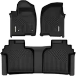 OEDRO Floor Mats Fit for 2019-2025 Chevrolet Silverado 1500/GMC Sierra 1500 & 2020-2025 Chevy Silverado/GMC Sierra 2500HD/3500HD Crew Cab with Rear Under seat Storage Box, Front Bucket Seating