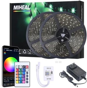 MIHEAL Led Light Strip, WiFi Wireless Smart Phone Controlled 65.6ft IP65Waterproof Strip Light Kit Black PCB 5050 LED Lights,Working with Android and iOS System,IFTTT[Energy Class A++]（2th Gen