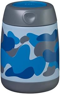 b.box Insulated Food Jar Mini | Small Snack Container for Babies and Kids | Double Wall Stainless Steel | Keeps Food Cold for 6hrs, Warm for 4hrs | (Blue Camouflage, 7 oz)