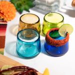 Mezcal & Tequila Sipping Glasses - Set of Four | Artisan Hand Blown Glass from Mexico | Handmade Copitas - Mezcal & Tequila Gift Set | Taste of Mexico in Every Sip