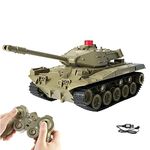 RC Tank Military Truck Vehicles RC Car 2.4Ghz Radio Controlled Military Battle Tank Toy 270°Rotational Realistic Sounds Great Gift for Kids Boys (Green)