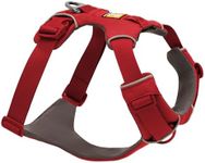 RUFFWEAR Front Range Harness, Small Dog Harness, Reflective Y Harness, Adjustable Comfortable Padded Everyday Dog Walking, No Pull Dog Harnesses, 2 Lead Attachments & V Ring, Size S, Red Canyon