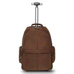 HollyHOME 19 inches Wheeled Rolling Backpack for Men and Women Business Laptop Travel Backpack Bag, Brown