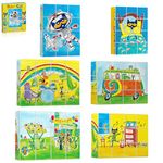 PicassoTiles Pete the Cat Magnet Puzzle Building Block Cubes 6 Cartoon Themed Brain Teaser Puzzles Mix and Match Magnetic Playset STEM Educational Toy Set Preschool Sensory Toys Toddlers Ages 3+ PTC03