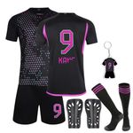 Sidesea Football Kits for Kids, Football Shirts Training Accessories Football Socks Guard Plate Keychain Football Jersey Boys Girls 2023/24 Home and Away Soccer Jerseys Football Gifts for Boys Girls