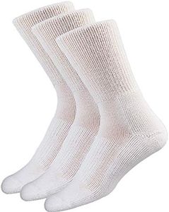 thorlos Men's Xt Max Cushion Fitness Crew Socks, White (3 Pair Pack), Large