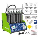 MR CARTOOL V310 Fuel Injector Cleaner Tester Machine, Fuel Injection System Cleaners with 6 Cylinders, Ultrasonic Test Clean Tool Kit for Diesel Gasoline Standard GDI/EFI/FSI Injectors