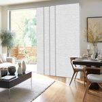 Chicology DRSPBT8096 Adjustable Sliding Panel, Cordless Shade, Double Rail Track, Privacy Fabric, 203cm x 244cm, Birch Truffle