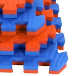 Xtrim 25mm Interlocking Puzzle Gym Mats, High Density EVA Foam Exercise Mats, Shock & Sound Proofing Workout Tiles for Home Gym, Yoga, Kids Play Area & Living Room (4 Tiles & 8 Borders)