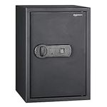 Amazon Basics Biometric Fingerprint Electronic Safe, 50 L, Black