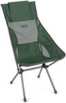 Helinox Sunset Chair Lightweight, High-Back, Compact, Collapsible Camping Chair, Forest Green, with Pockets
