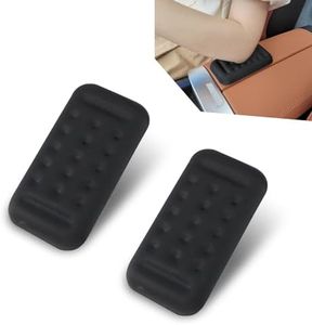 Tesnaao 2 PCS Car Arm Rest Elbow Pads, Memory Sponge Material, Fatigue Relief Design, Vehicle Elbow Support Cushion Replacement, Universal Automotive Interior Protective Accessories (Black)