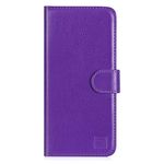 32nd Book Wallet PU Leather Flip Case Cover For Motorola Moto G8, Design With Card Slot and Magnetic Closure - Purple