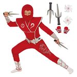 Morph Red Ninja Costume For Boys Halloween Costumes For Boys Ninja Kids Costumes Ninja Outfit Kids Toddler 4-6 Years