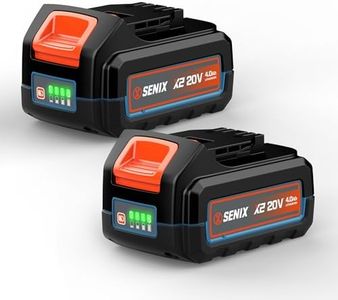 SENIX 20 Volt Max* 4.0 Ah Lithium-ion Battery Only for 20V Lawn Mower,Snow Blower,Snow Shovel, Cordless Leaf Blower, Chainsaw,Power Tools, Fade-Free, Battery Indicator Lights, 2 Pcs