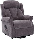 Elite Care Alabama dual motor rise and recliner fabric lift chair - Choice of Colours (Grey)