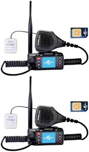 2-Pack Push-to-Talk Over Cellular (PoC) Mobile Radios with GPS SOS - 4G LTE Nationwide PTT Unlimited Range License-Free for in-Vehicle Communication Include Dispatch Account (GPS)