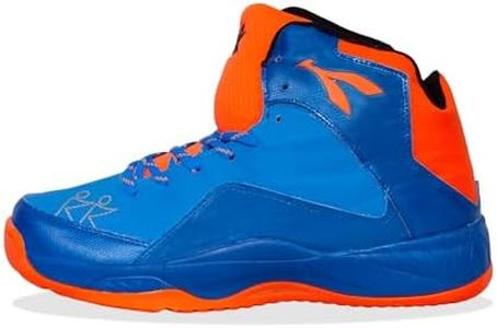 KK Slam Dunk Basketball Shoes for Indoor and Outdoor Courts (Blue-Orange, Numeric_11)