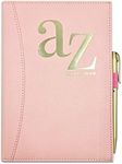 A to Z Telephone A5 Address Book A-Z Index Hard Back Cover with Pen (Pink)