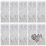 10 Pack Silver Backdrop Curtain 3.2