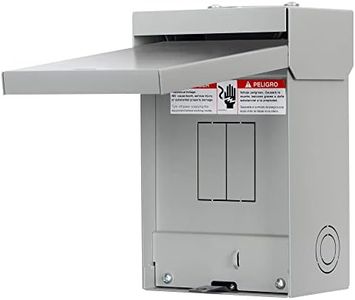 60 Amp Single Phase, 3 Wire, Solid Neutral, 2 Spaces and 4 Circuits Outdoor Circuit Breaker Enclosure(9.5 x 6 x 5 inches)