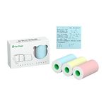 Riitek Peripage Multipurpose Thermal Paper Roll for Printing Label Tag, Sticker, Note, Memo, Receipt (Sticky Thermal Paper, Multicolor)