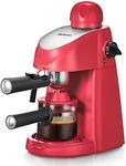 Yabano Espresso Machine, 3.5Bar Espresso Coffee Maker, Espresso and Cappuccino Machine with Milk Frother, Espresso Maker with Steamer (Red)