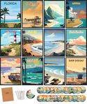 unique america 12 Pc Beach Wall Art, 12x16 Ocean Wall Art, Beach Poster, Beach Art, Surf Poster, Hawaii Poster, Beach Prints, Wall Art Beach, Surf Wall Art, Beachy Posters, Large Beach Posters