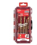 Milwaukee 10 Piece SHOCKWAVE Red Hex HSS Titanium Metal Drill Bit Set