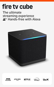 Amazon Fire TV Cube 4K Streaming Media Player – Hands-Free Alexa