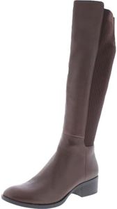 Kenneth Cole Women's Levon Knee High Boot, Chocolate Leath, 6.5 M US