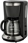 Russell Hobbs Filter Coffee Maker [1.25L, 1100W] Brontë Black (WhirlTech Technology, Drip stop, Keep Warm, Glass carafe, Water window, Pause & pouring function, Brew now button, Lighting) 26780-56