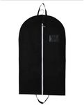WVD Garment Bag for Hanging Clothes, Black Suit Bag Cover for Men Travel, Foldable Garment Bags for Hanging Clothes, Breathable Dance Costume Storage, 23.6x43.3inch Dress Protector with Zipper