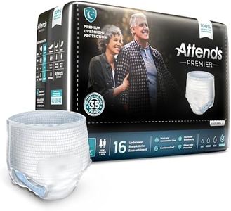 Attends Premier Adult Incontinence SmartCool® Underwear, Large (44-58"), [64 Count] - Overnight Absorbency for Men and Women, Disposable Pull-On Diapers with Tear-Away Sides, ALI-UW30