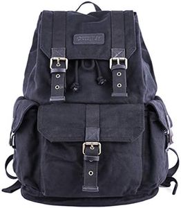 Gootium 21101BLK Specially High Density Thick Canvas Backpack Rucksack,Black