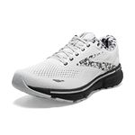 Brooks Mens Low-Top Sneakers Sneaker, White/Ebony/Oyster, 8.5