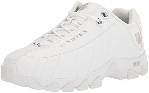 K-Swiss Men's ST329 CMF Sneaker, White/Silver/Silver, 6.5 M