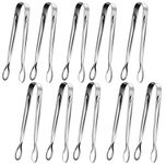 Stainless Steel Handle Sugar & Ice Tongs (10 Pack)