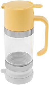 Glass Honey Dispenser with Handle, 10oz No Drip Honey Dispenser Jar, Clear Glass Syrup Dispenser, Multifunctional Maple Syrup Dispenser for Bread Coffee or Tea